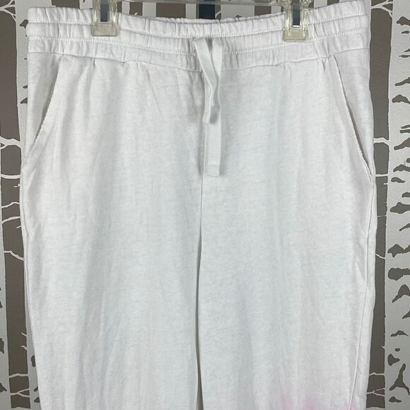 Splendid White Tie Dyed Leg Jogger Sweatpants M - Picture 7 of 15